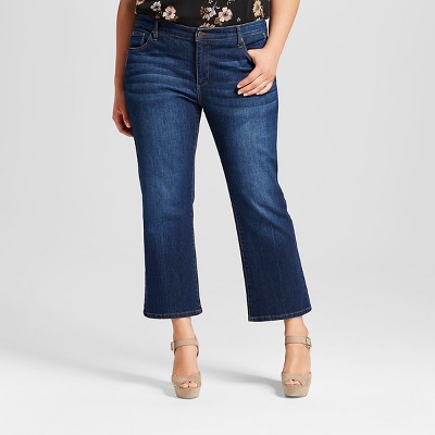 plus size cropped wide leg jeans