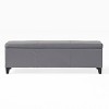 CAVINAS 50" Storage Ottoman, Modern Upholstered Shoe Bench with Button Tufted Cushion for Living Room, Bedroom, Entryway - 3 of 4