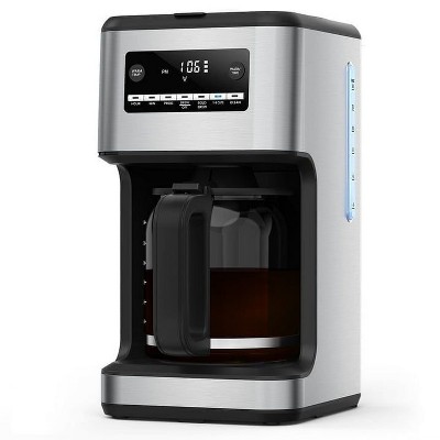 Kismile 24-Hour Programmable Coffee Maker - Drip Coffee Machine with 10-Cup Capacity, Bold Brew Mode, Auto Pause, Keep Warm Function