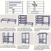 Portable Wardrobe Closet with 6 Shelves & 2 Hanging Rods - Multi-Layer Storage Organizer w/ Hooks, Free Standing Clothing Rack for Coat - 4 of 4