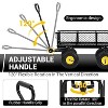 Heavy Duty 1100 LBS Steel Garden Cart, 3 in 1 Pullable Garden Wagon, Folding Utility Wagon w/Removable Sides & 10" Wheels for Farm, Yard - 4 of 4