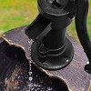 Tangkula 2 Tier Barrel Waterfall Fountain Barrel Water Fountain Pump Outdoor Garden - 4 of 4
