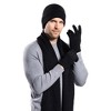 NPolar "3Pcs Winter Knitted Hat, Scarf & Gloves Set for Men & Women - Warm Beanie, Touch Screen Gloves" Black - 4 of 4