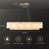 CityFurn 40" 12-Light Modern Gold Chandelier Alabaster Rectangle Kitchen Island Light - 4 of 4