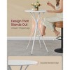 23.6" Round Bar Table - X-Leg Cocktail Pub Table for Kitchen/Party, Sturdy Metal Frame, Easy Assembly - 2 of 4