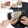 Wikineon Leather Coin Purse, Small Change Purse Keychain Wallet For Women, Mini Coin Pouch With Zippe,Pink - 4 of 4