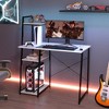 Tangkula Computer Desk w/ Shelves 3-Tier Storage Bookshelf Ladder-shaped Metal Frame - 4 of 4