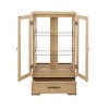 PAGED Classic Bookshelf Lighted Glass Display Cabinet with Adjustable Glass Shelves, 2 Doors and 1 Drawer for Home Office, Study - 3 of 4