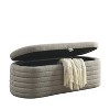 TiramisuBest 59.0" Storage Bench with Cotton Linen Grey - Storage Grey Fabric - 2 of 4