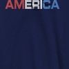 Americana Men's America Bold Type Logo Red And Blue Long Sleeve Graphic Cotton Sweatshirt Hoodie - 2 of 4