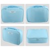 Unique Bargains Makeup Bag Cosmetic Travel Bag Large Makeup Bag Make Up Brush Organizer Bag Toiletry Bag for Women 1 Pcs - 4 of 4
