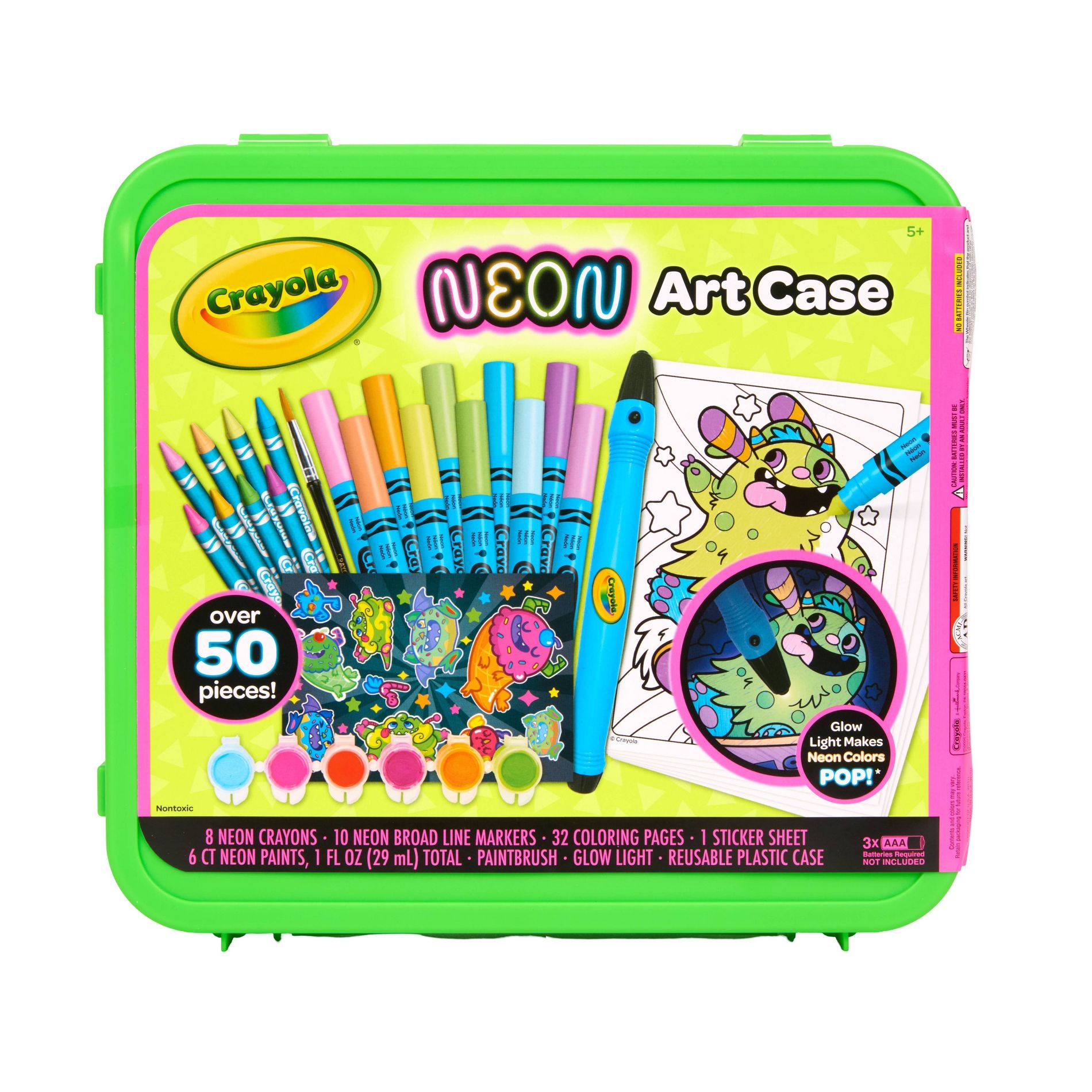 Crayola Over 50pcs Craft Activity Neon Art Case