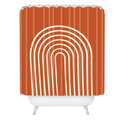 Grace Terracota Shower Curtain Orange - Deny Designs