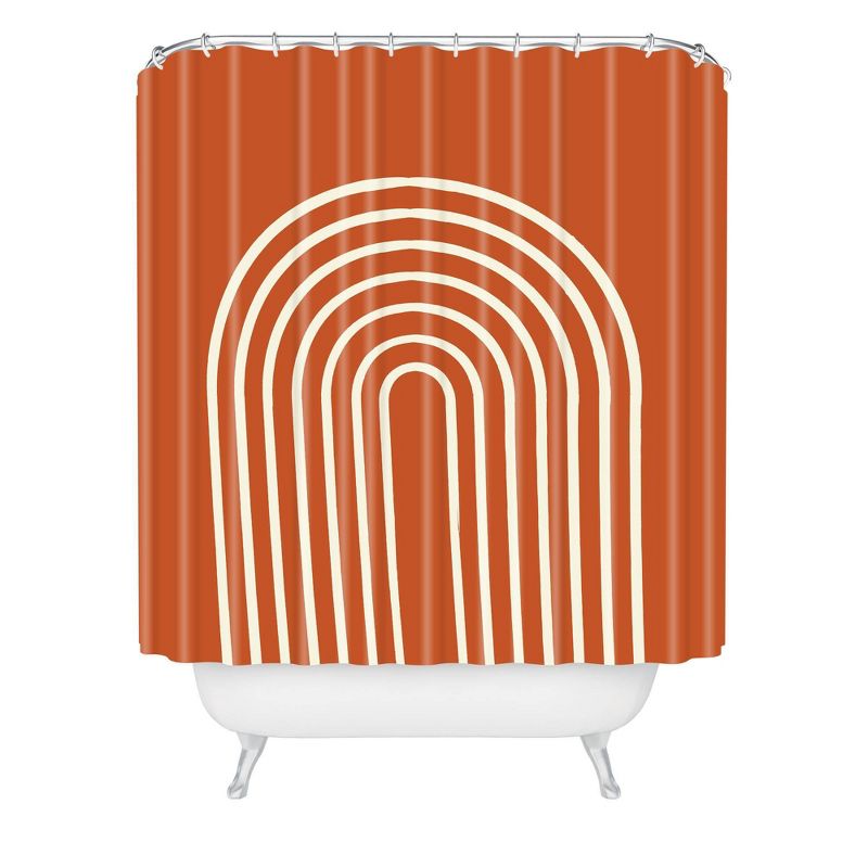 Grace Terracota Shower Curtain Orange - Deny Designs, 1 of 6