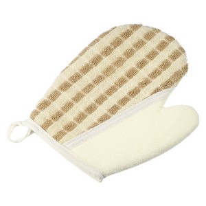 Unique Bargains Bath Shower Gloves 8.66"x7.09" Orange 1 Pc - 1 of 4