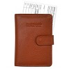 Steeltime Unisex leather passport holder. Color Options: Black, Brown, Navy, Teal, Red, Purple - 2 of 4