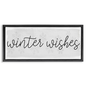 Stupell Industries Winter Wishes Sentiment, 25" x 11" - 1 of 4
