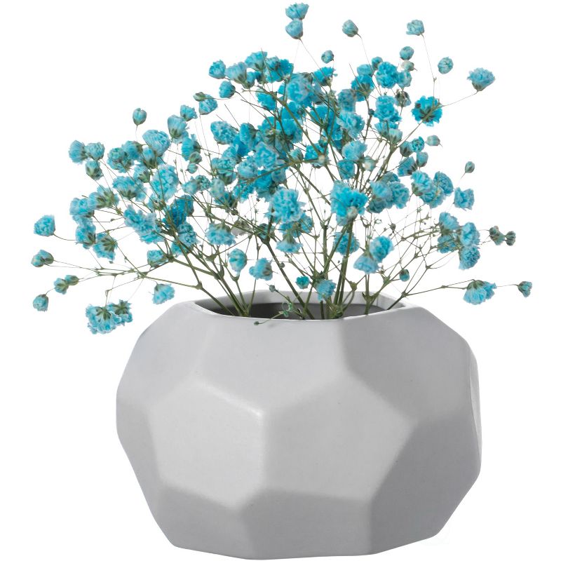 Uniquewise Contemporary White Ceramic Unique Shaped Table Vase Flower Holder, 1 of 6