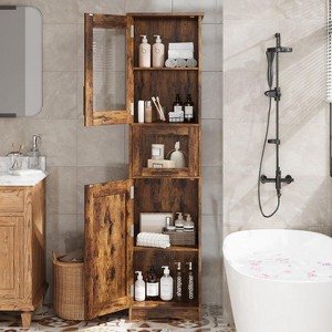 Tall Kitchen Cupboard With Shelves, Tall Bathroom Storage Cabinet, Freestanding Storage Cupboard Unit for Kitchen Bathroom Dining Room Living Room - 1 of 4