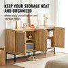 VEVOR Rattan Cabinet, Rattan Storage Cabinet with 4 Magnetic Doors and Adjustable Shelves, Sideboard Buffet Cabinet for Hallway, Entryway, Natural - 4 of 4