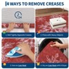 Christmas Area Rug, Snowflake Print Washable Throw Carpet with Non Slip Backing, Low Pile Stain Resistant Floor Mat for Living Room, Bedroom - 4 of 4