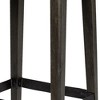 HomeRoots 30" Black Iron and Solid Wood Backless Bar Height Bar Chair - 4 of 4