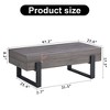 CAVINAS 47.2 Inch Modern Coffee Table for Living Room,Side Rectangle Center Table with MDF Tabletop and Metal Legs - 3 of 4