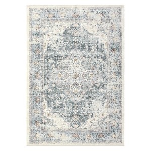 Area Rug Machine Washable Rug Vintage Distressed Non Slip Non Shedding Rugs Low Pile Foldable Retro Printed Indoor Carpet for Living Room Bedroom - 1 of 4