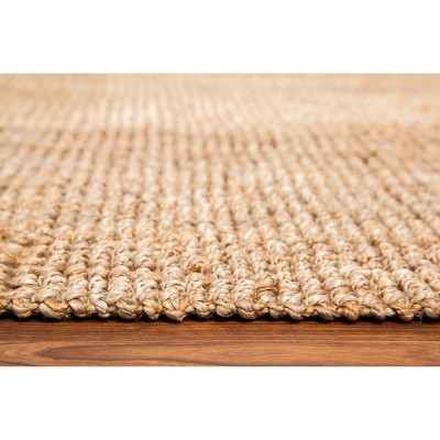 Handmade Rectangular Chunky Texture Wool & Jute Rug 36in