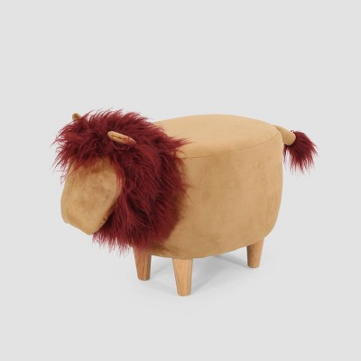 Kingsbury Velvet Lion Ottoman Cider - Christopher Knight Home