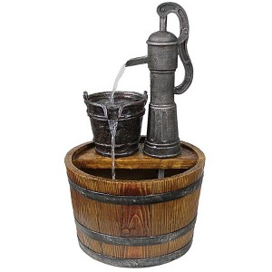 Design Toscano Cistern Well Pump Barrel Garden Fountain - Multicolored - 1 of 4