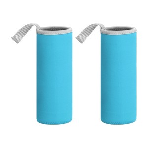 Unique Bargains Elastic Neoprene Commuting Jogging Cycling Insulated Bottle Sleeves 2 Pcs - 1 of 4