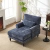 Chaise Lounge Chair Modern Upholstered Recliner with Armrest for Bedroom Living Room - 3irtyhousy - 2 of 4