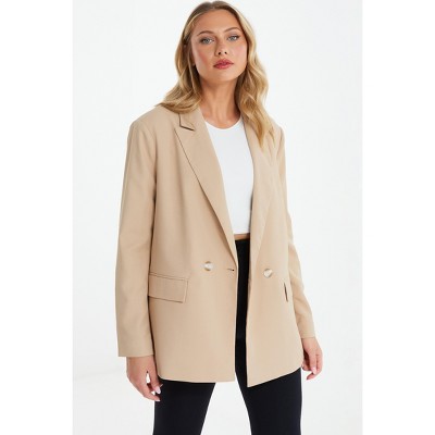 Woven Oversized Double-breasted Tailored Blazer : Woven Oversized ...