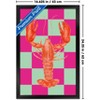 Trends International Reinders: Food - Pink Checkers Lobster Framed Wall Poster Prints - 3 of 4