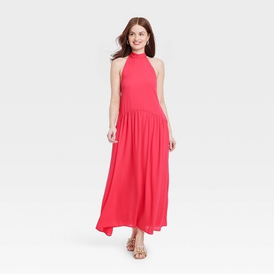 Women's Tie Neck Maxi Dress - A New Day™