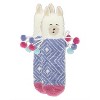 Memoi Women's Llama Embellished Critter Plush Crew Socks Ivory One Size - 4 of 4