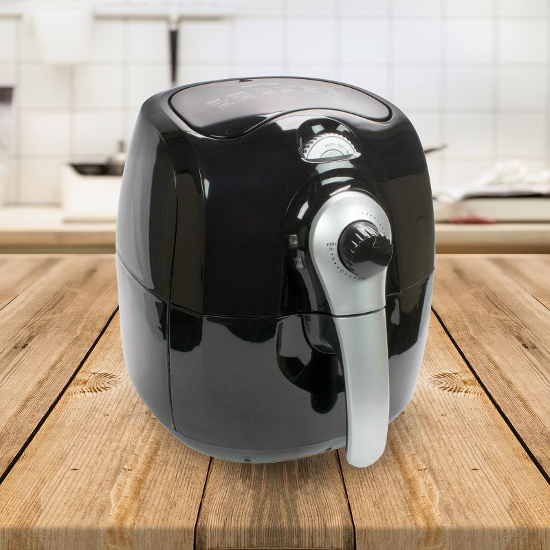 Brentwood 3.7 Quart Electric Air Fryer in Black with Timer and Temperature Control, 3 of 5