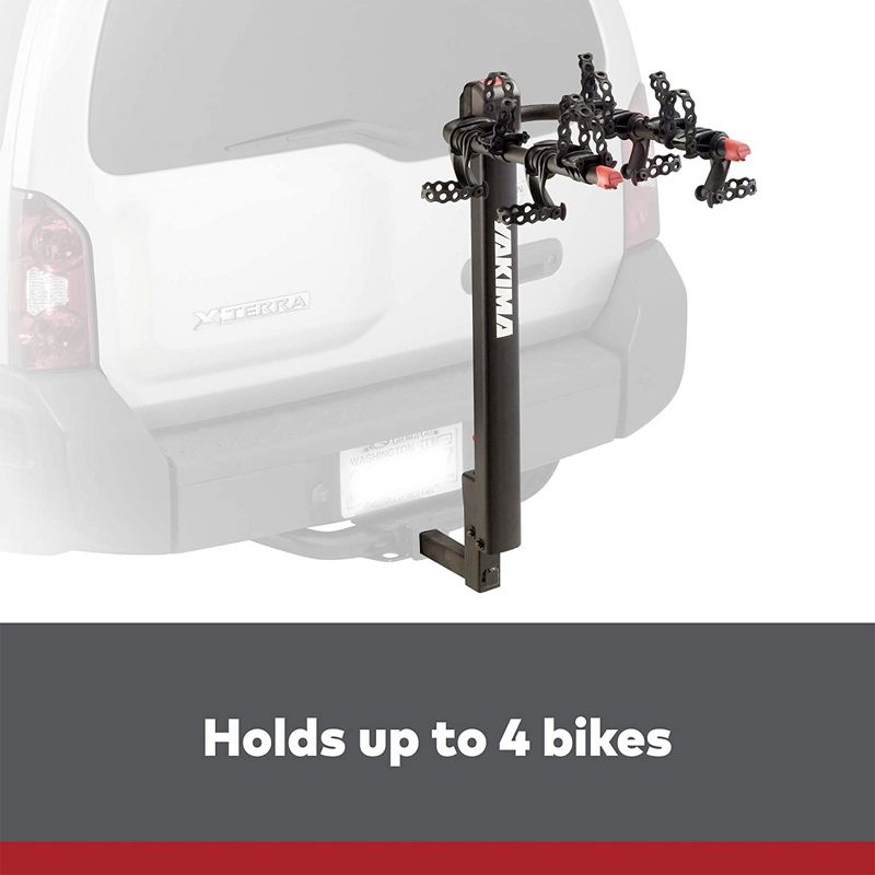 Yakima DoubleDown 4 Tilting Aluminum Hitch Bike Rack for Car, SUV, and Truck with 1.25 or 2 Inch Bike Rack Hitch Receivers, Black, 2 of 7