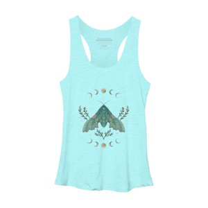 Women's Design By Humans Luna and Moth By EpisodicDrawing Racerback Tank Top - 1 of 3