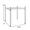 FONTOI Storage Racks, 1-Tier Shelving Unit with Adjustable Wire Shelf, Wire Stackable Storage for Entrance Garage Kitchen, Sliver, 13.8"*14.6"*15" - 3 of 4