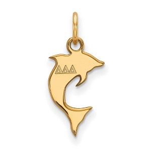 Black Bow Jewelry 14k Yellow Gold Plated Sterling Silver Delta Delta Delta Greek Life Extra Small Pendant - 1 of 3