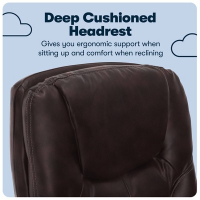 Executive High-Back Swivel Chair in Roasted Chestnut Leather
