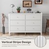 Fluted Dresser with Drawer, Modern Dressers for Bedroom, Natural Wood Dresser Organizer Dresser with Blister Drawers - 4 of 4