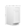 Kitchen Base Cabinet, Unassembled Cabinet with Adjustable Shelf without Top - 3 of 4