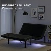 Vipbear Adjustable Bed Frame with Massage,Updated Adjustable Bed Base with Thickened Foam Frame,Head and Foot Lift,Zero Gravity,Under-Bed Light - 3 of 4
