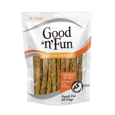 Good 'n' Fun Crunchy Chicken Sticks Rawhide Dog Treats - 20ct