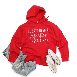 Simply Sage Market Women's Graphic Hoodie I Don't Need A Valentine - 1 of 3