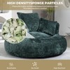 Chic Crate-High Back Bean Bag Lounger – Durable Gaming Sofa with 3 Pillows for Adults & Kids, All-Weather Indoor/Outdoor, Emerald Chenille - 3 of 4