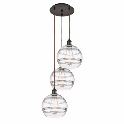 Rochester - 3 Light Cord Hung Multi Pendant In Industrial Style-35.63 Inches Tall and 16.5 Inches Wide